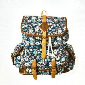 Mudd Vintage Style Floral Blue Backpack